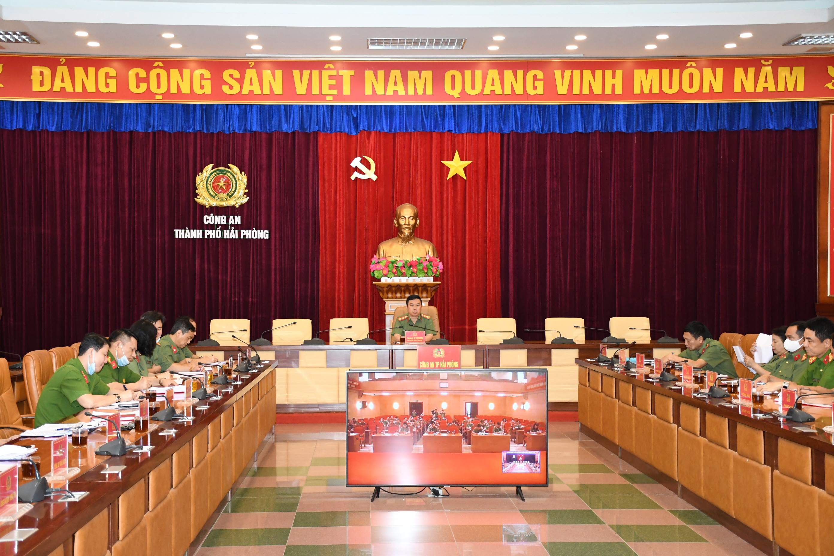 Bộ Công an  giao ban trực tuyến công tác phòng, chống dịch Covid-19